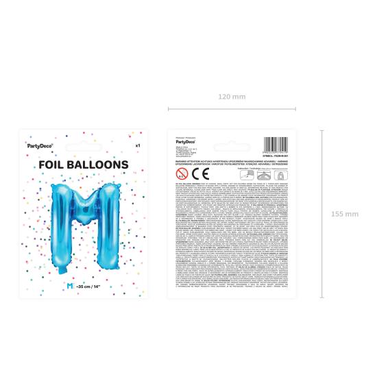 Globo foil letra M azul