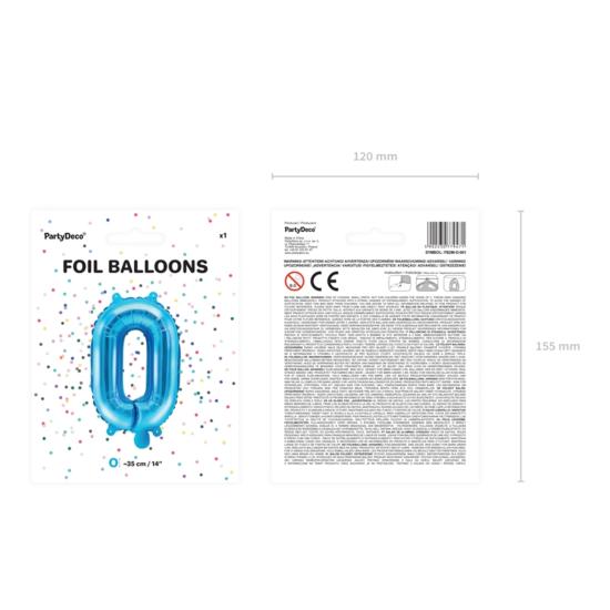 Globo foil letra O azul