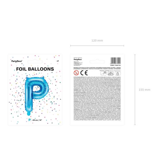Globo foil letra P azul