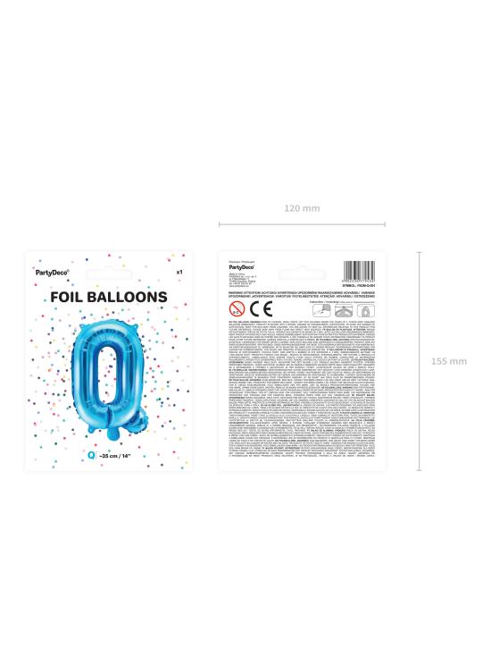 Globo foil letra Q azul