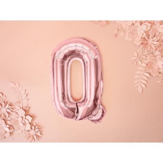 Globo foil letra Q oro rosa