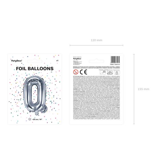Globo foil letra Q plateado