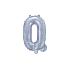 Globo foil letra Q plateado con purpurina