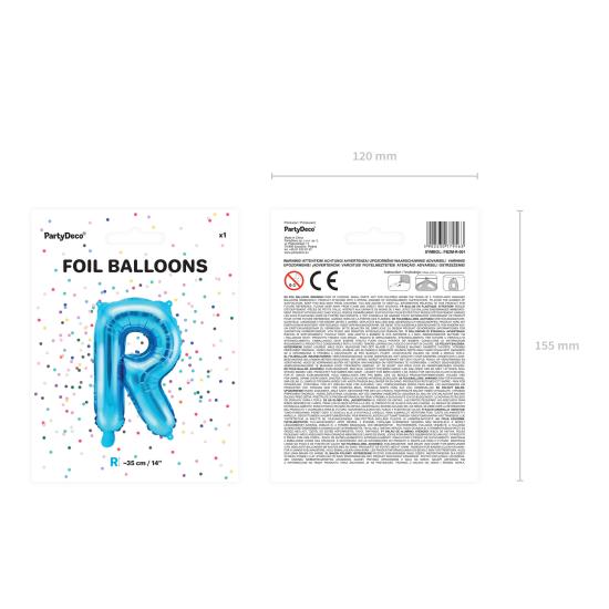 Globo foil letra R azul