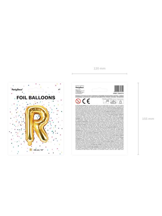 Globo foil letra R dorado
