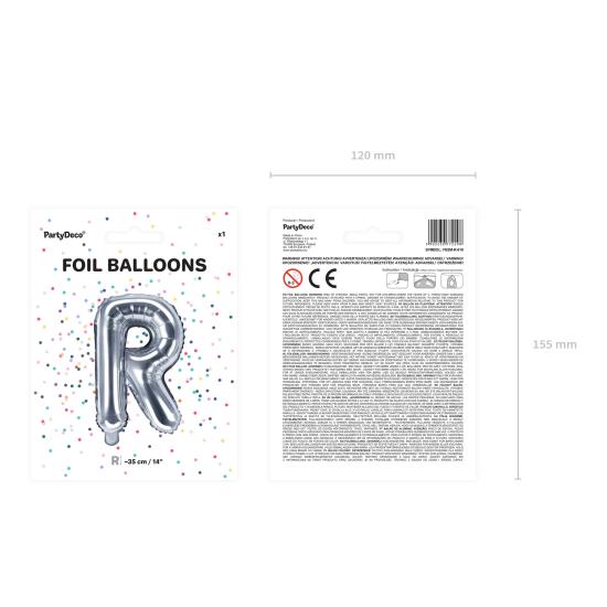 Globo foil letra R plateado
