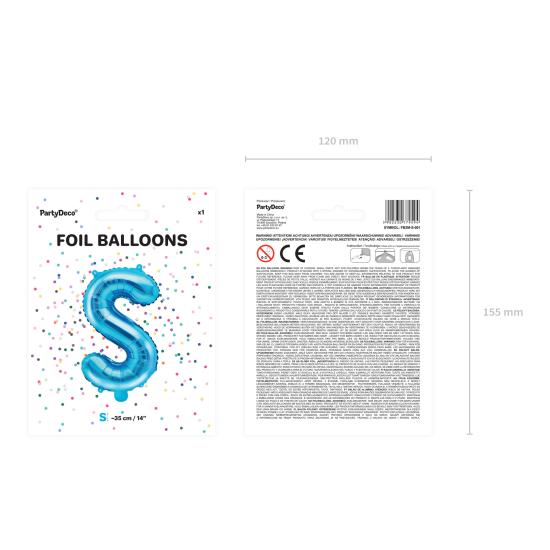 Globo foil letra S azul