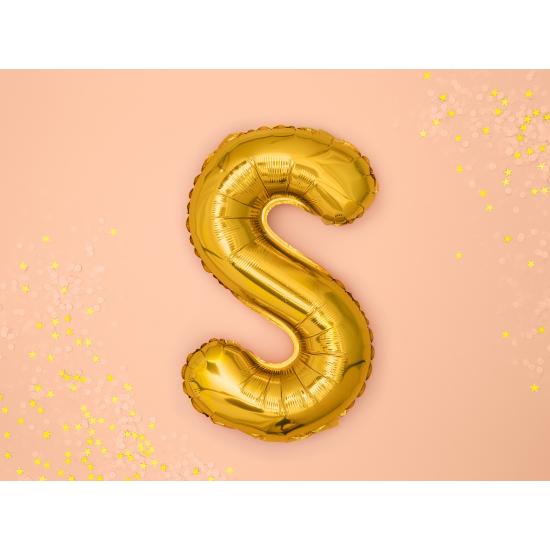 Globo foil letra S dorado