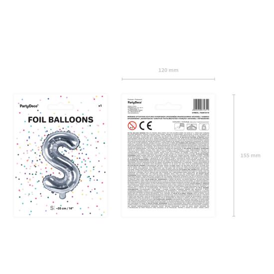 Globo foil letra S plateado