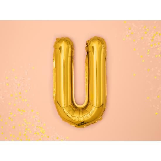 Globo foil letra U dorado (35 cm)