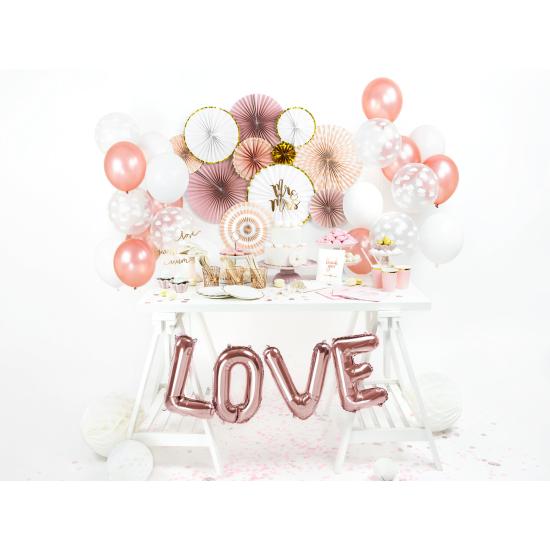 Globo foil letra V oro rosa (35 cm)