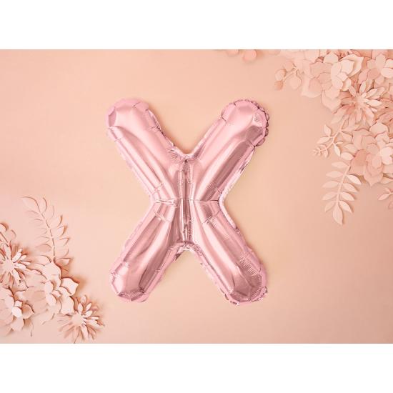 Globo foil letra X oro rosa (35 cm)