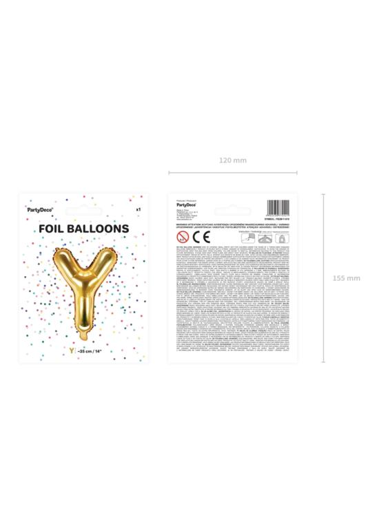 Globo foil letra Y dorado (35 cm)