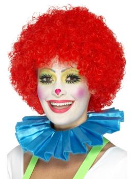 Gorguera de payaso azul para adulto