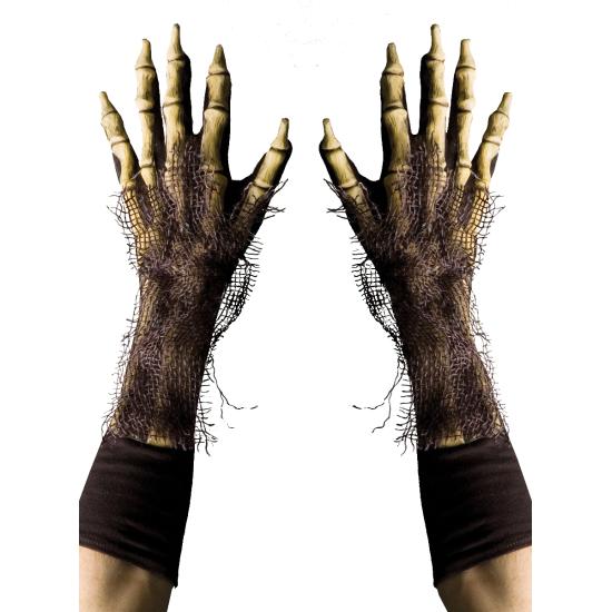Guantes de esqueleto peludo para adulto
