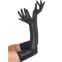 Guantes Negros Efecto Cuero