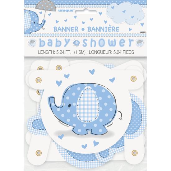 Guirnalda Baby Shower azul - Umbrellaphants Blue
