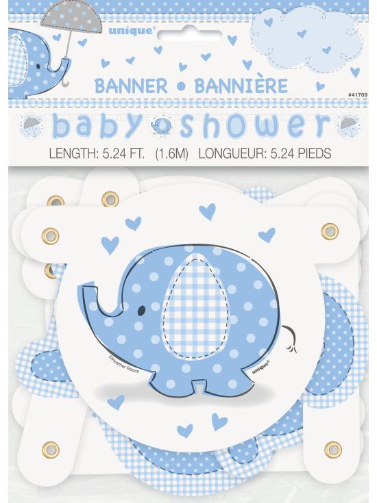 Guirnalda Baby Shower azul - Umbrellaphants Blue