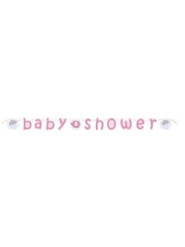 Guirnalda Baby Shower rosa - Umbrellaphants Pink