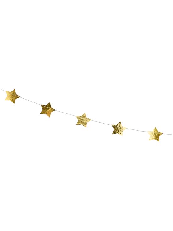 Guirnalda con estrellas doradas (3,6 m)