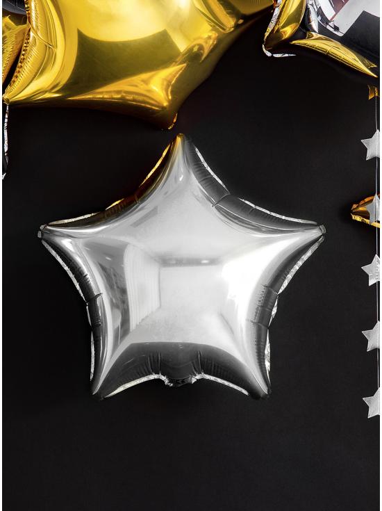 Guirnalda con estrellas plateadas (3,6 m)