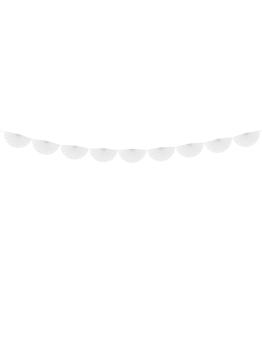 Guirnalda de abanicos de papel decorativos blanco