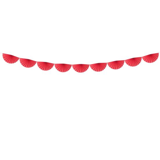 Guirnalda de abanicos de papel decorativos rojo