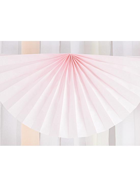 Guirnalda de abanicos de papel decorativos rosa pálido de papel