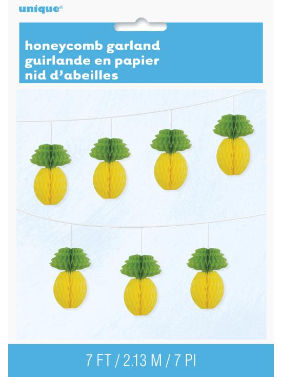 Guirnalda de piñas de panel de abeja