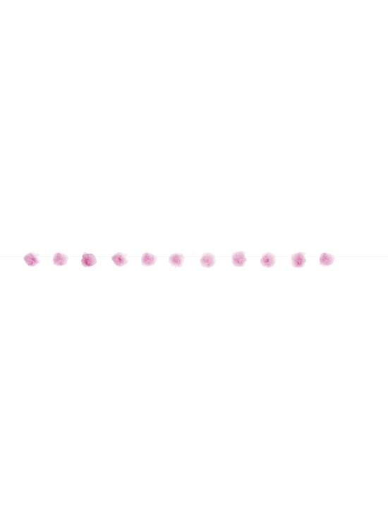 Guirnalda de pompones rosas - Línea Colores Básicos
