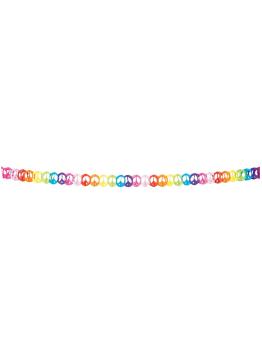 Guirnalda multicolor con el símbolo de la paz