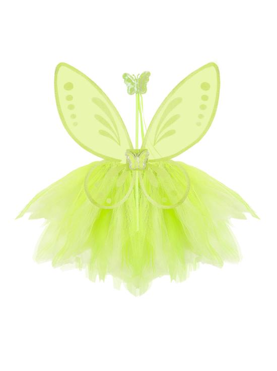 Kit disfraz de Hada Verde para niña ^