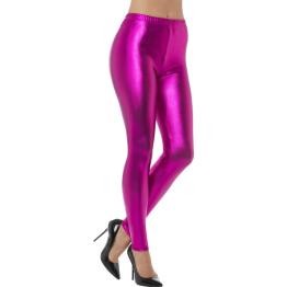 Leggings rosas metalizadas para mujer