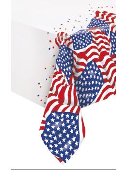 Mantel de plástico Bandera de USA - Fiesta Estados Unidos