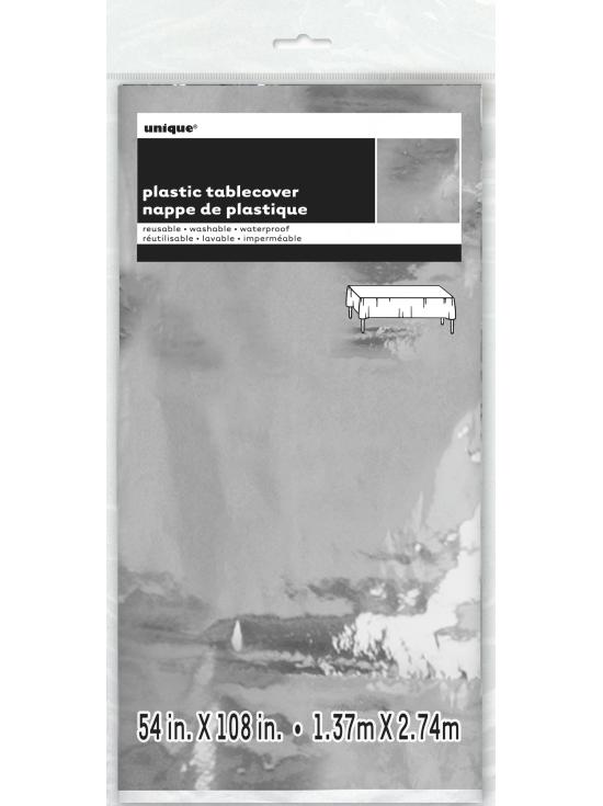 Mantel rectangular plateado - Línea Colores Básicos