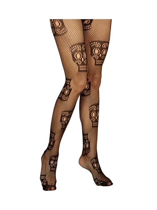 Medias de Catrina rejilla negra  mujer