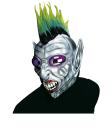 Máscara de alien estilo punky para hombre