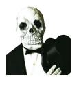 Máscara de calavera espeluznante