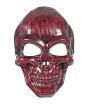 Máscara de calavera roja metalizada para adulto