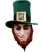 Máscara de leprechaun irlandés de látex para adulto