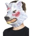 Máscara de lobo gris ensangrentado infantil