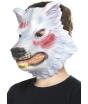 Máscara de lobo gris ensangrentado infantil