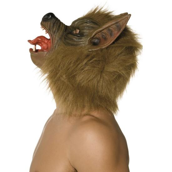 Máscara de lobo marrón