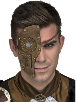 Máscara de media cara steampunk para adulto
