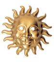 Máscara de sol dorado