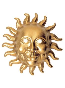 Máscara de sol dorado
