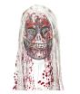 Máscara de zombie ensangrentado con pelo