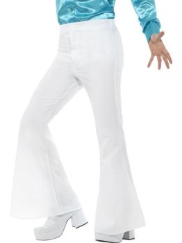 Pantalón de los años 70 blanco para hombre