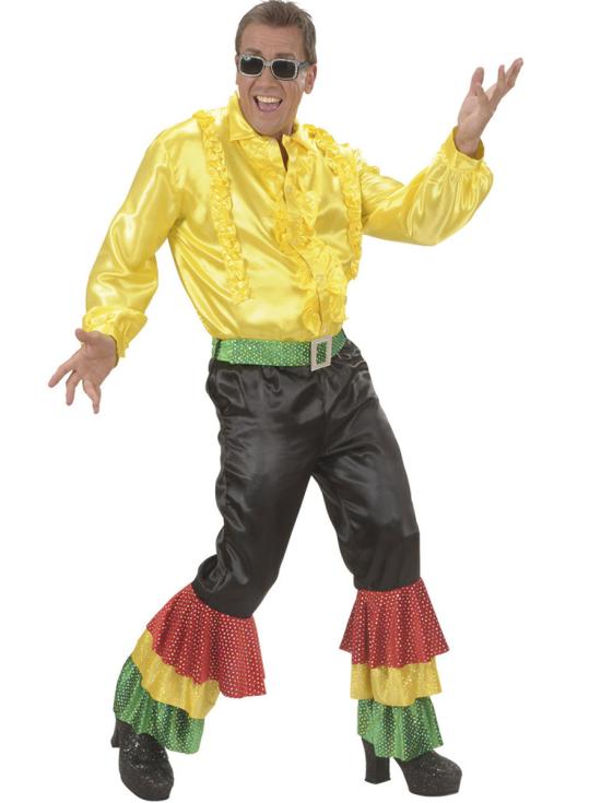 Pantalón Rumbero Negro con lentejuelas para hombre