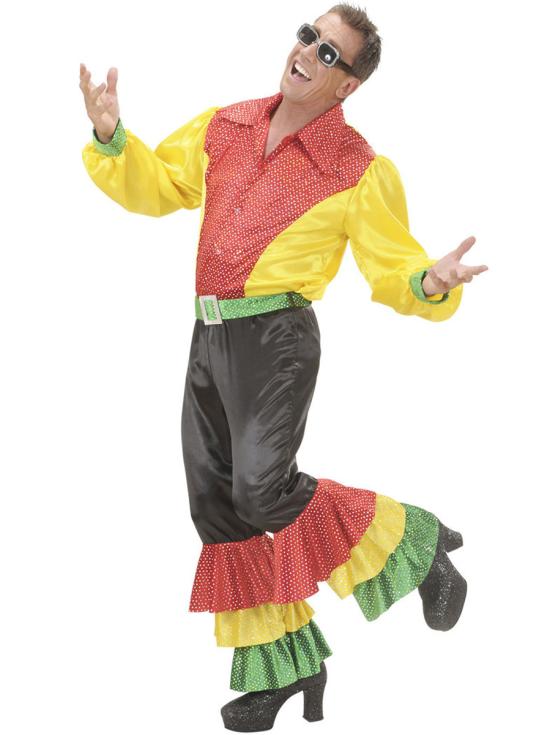 Pantalón Rumbero Negro con lentejuelas para hombre